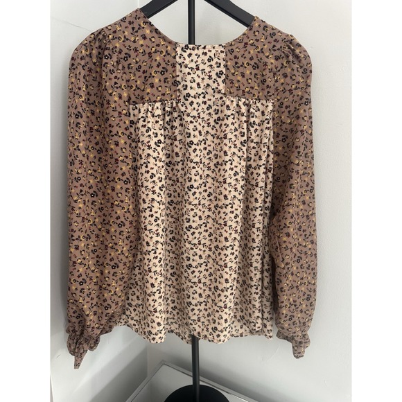 ANDREE BY UNIT Tops - Andrée‎ by Unit Floral Long Sleeve Blouse Womens Sz L Peasant Boho Romantic